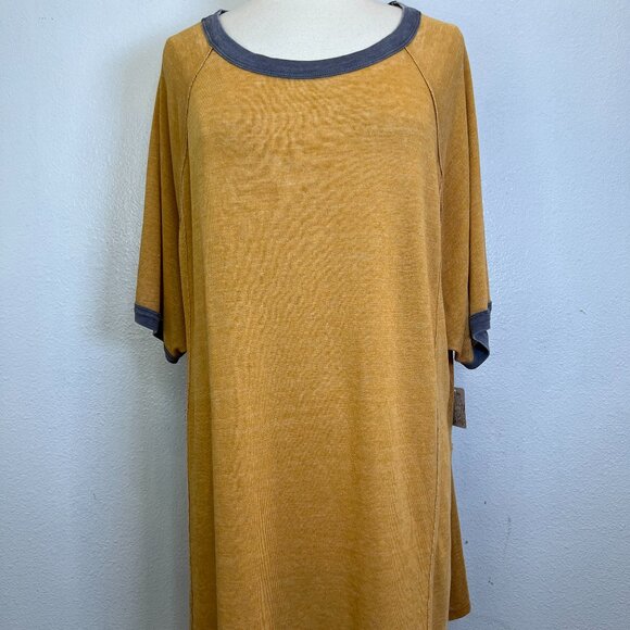 Free People Mustard and Gray Tunic Top - Picture 1 of 4